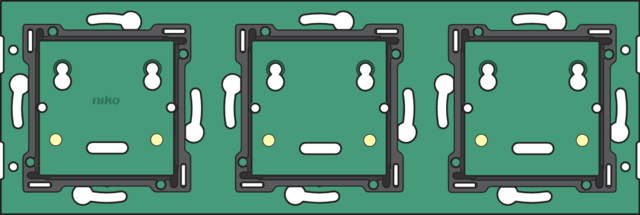 [NIK-550-14030] DRIEVOUDIGE HORIZONTALE MUURPRINT VOOR NIKO HOME CONTROL