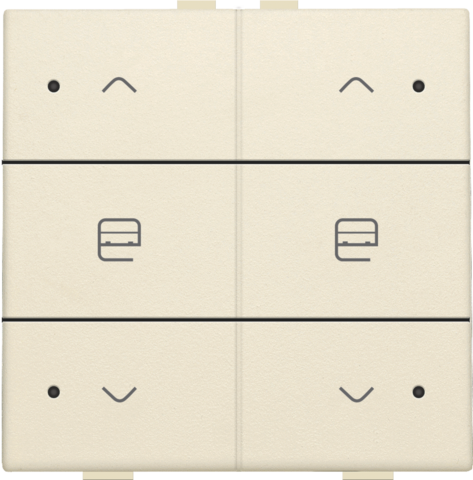 DUBBELE MOTORSTURINGSBEDIENING MET LED VOOR NIKO HOME CONTROL