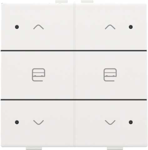 DUBBELE MOTORSTURINGSBEDIENING MET LED VOOR NIKO HOME CONTROL