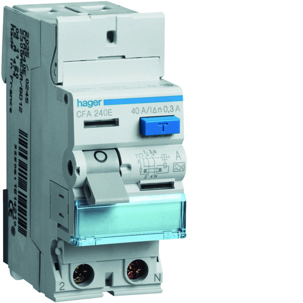 Differentieelschakelaar 2P 40A 300mA type A 2M.