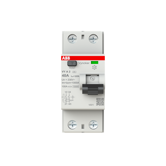 [ABB-VYA240/030] Differentieelschakelaar VY 2P 40A 30mA Type A
