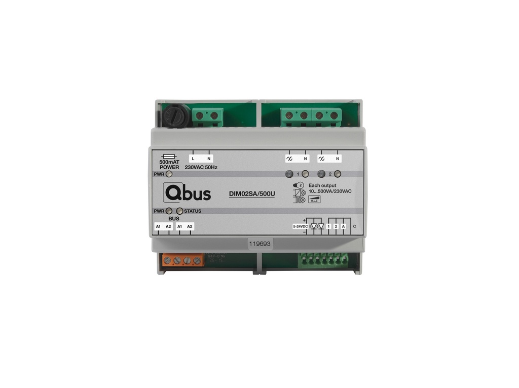 [QBU-DIM02SA/500U] Dimmermodule (2x 500VA) Universeel