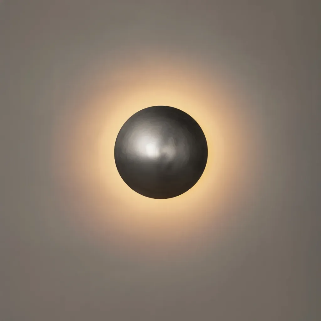 [SNC-DISWB01] Disco: : Satin nickel structure and lampshade.