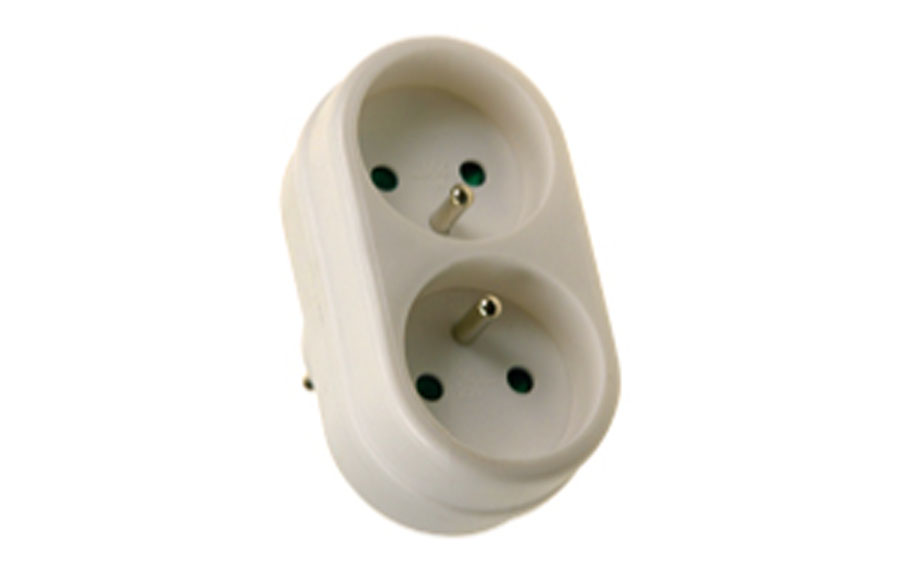 [ELI-38335] Domino - 2x 2P+A 16A zonder snoer