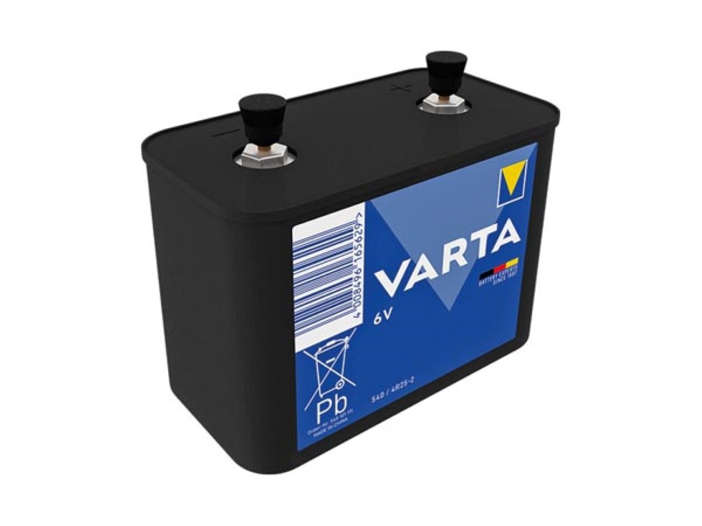 [VEL-V450] Drytec, zinc carbon battery, 6V with screws