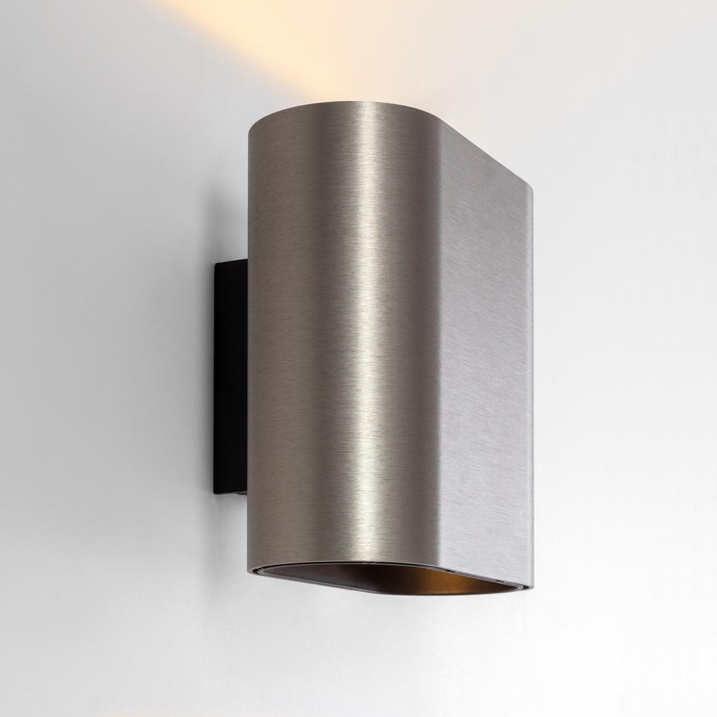 Duell Wall Up/Down 2x LED 2700K Trailing Edge DI Silver Bronze Brushed Anodised - Black Matt