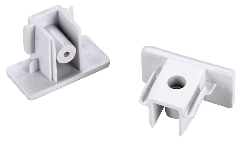 EINDKAPPEN, voor 1-fase 230V opbouwrail, wit, 2 stuks