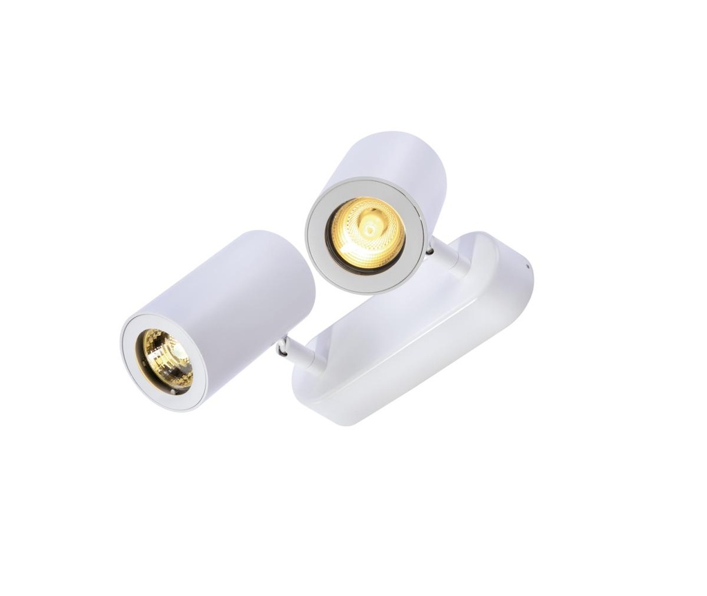 ENOLA_B, wand- en plafondarmatuur, spot, tweevlammig, QPAR51, wit, max. 100W