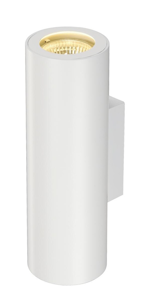 [SLV-151801] ENOLA_B, wandarmatuur, QPAR51, rond, up/down, wit, max. 50W, incl. sierring wit