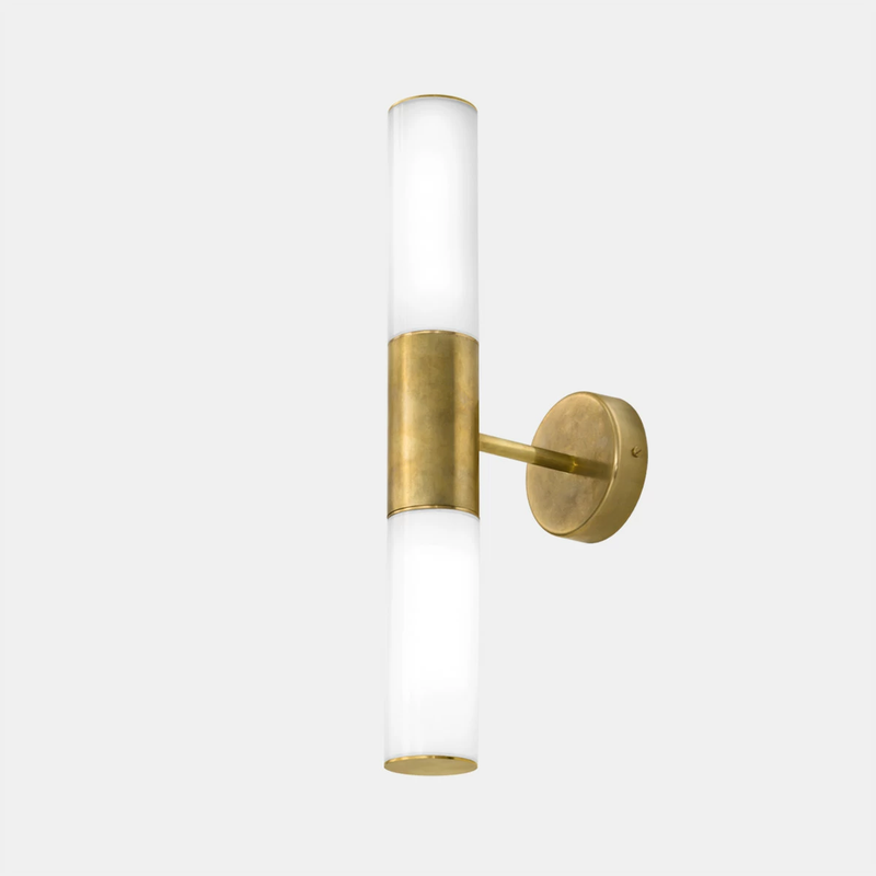 ETOILE APP. 2 LIGHTS NATURAL BRASS. WHITE