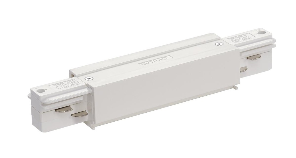 EUTRAC langsverbinder met voedingsmogelijkheid, verkeerswit