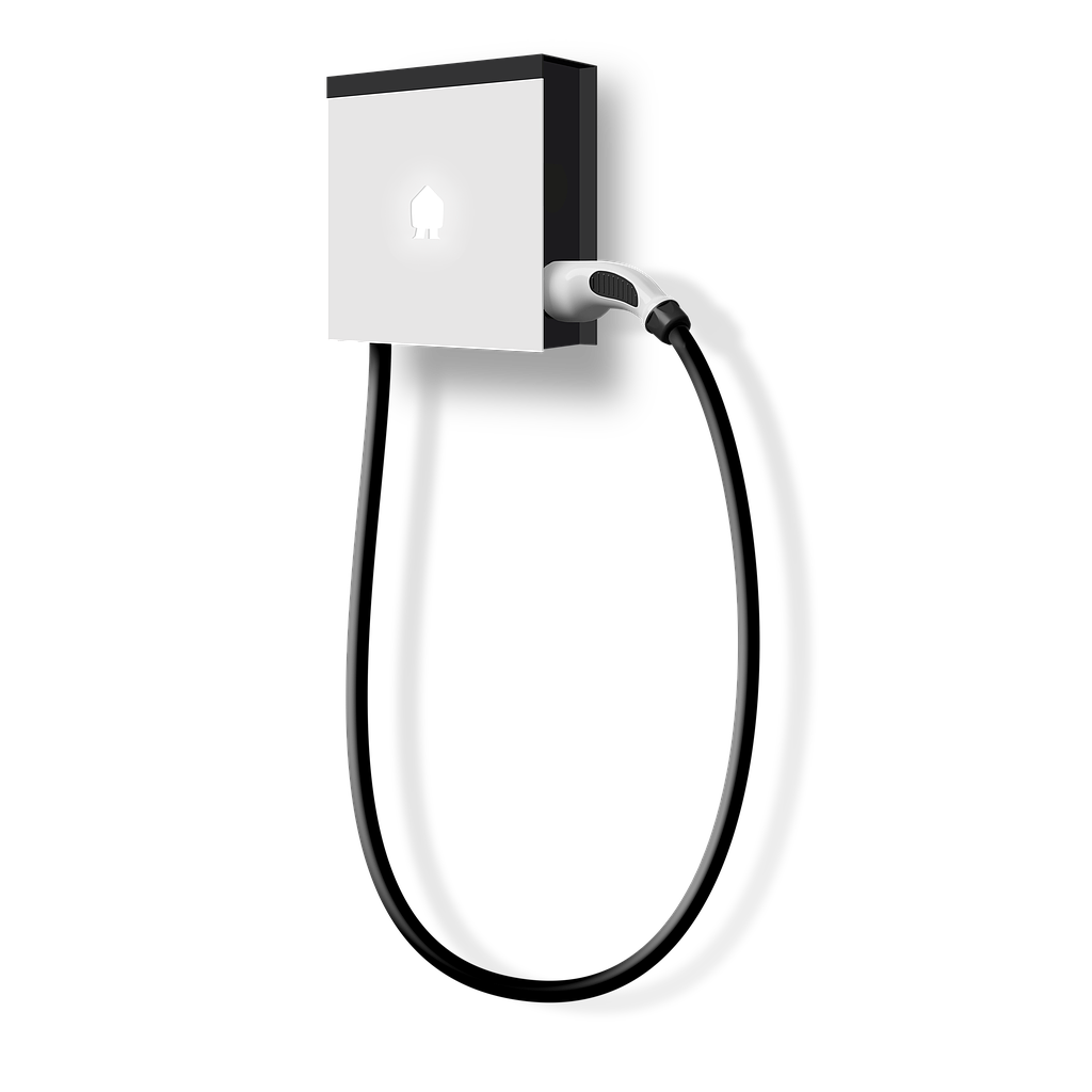 EV Wall Home 1-Phase 7.4kW Type 2 cable 8m Right White with cable holder