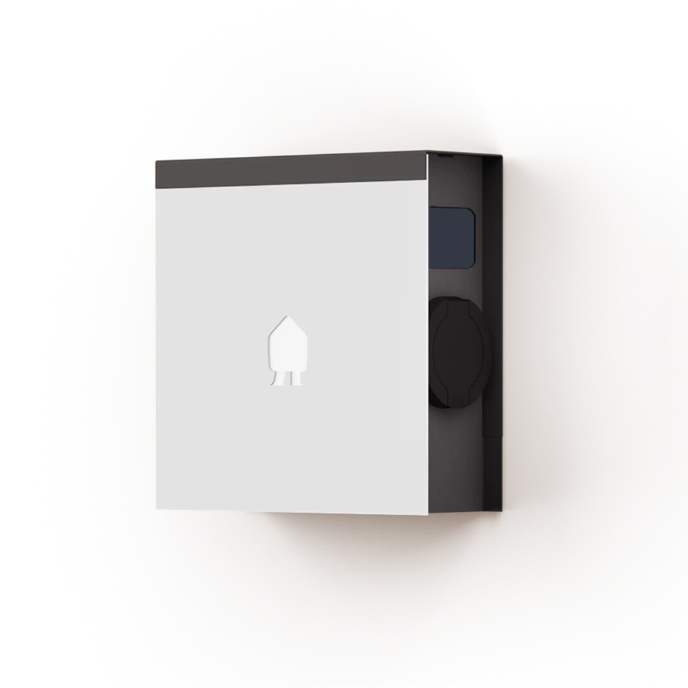 EV Wall White mounted charger 1 or 3-Phase up to 22 kW with socket
