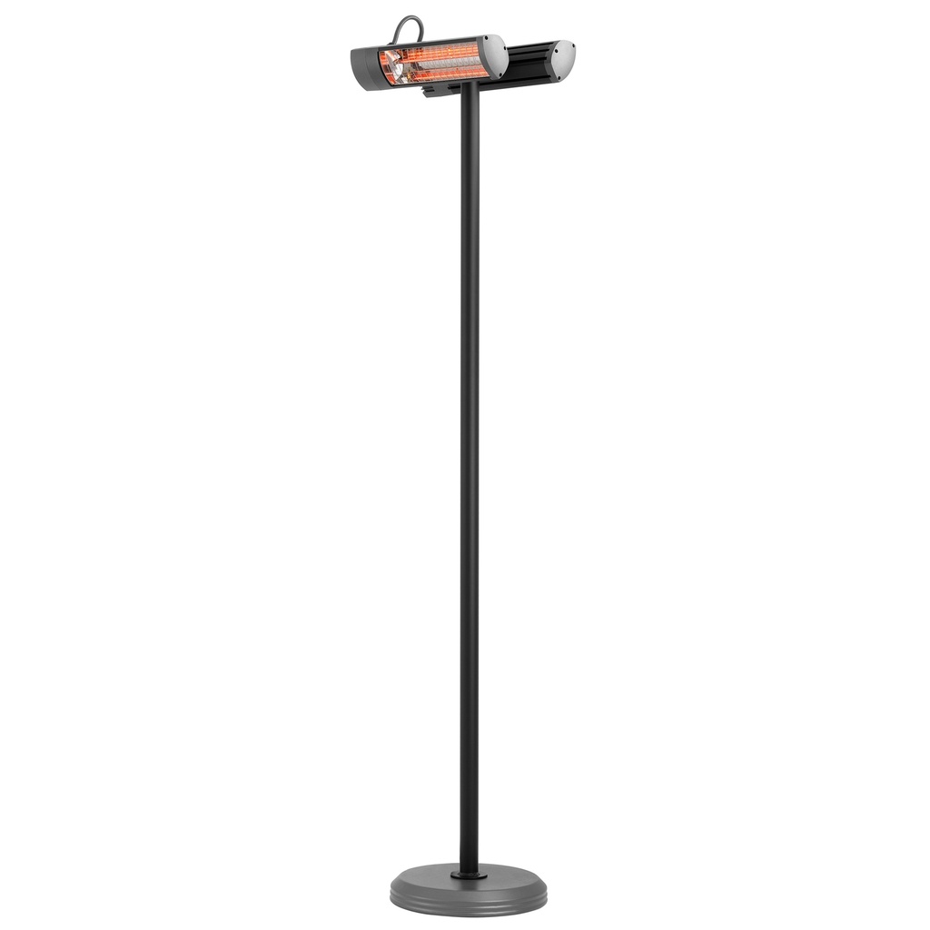 [ETH-45032] EXO STATIEF staande terrasverwarmer 2x 1400W Antraciet 7016 IP65