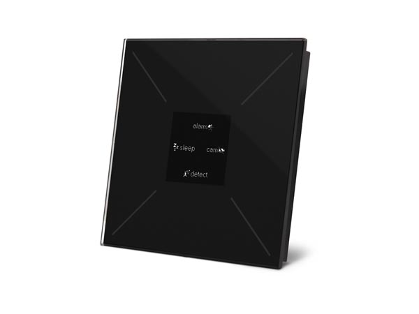 [VEL-VMBELO-BF] Edge Lit bedieningsmodule met oledscherm en temperatuurcontroller, mat zwart