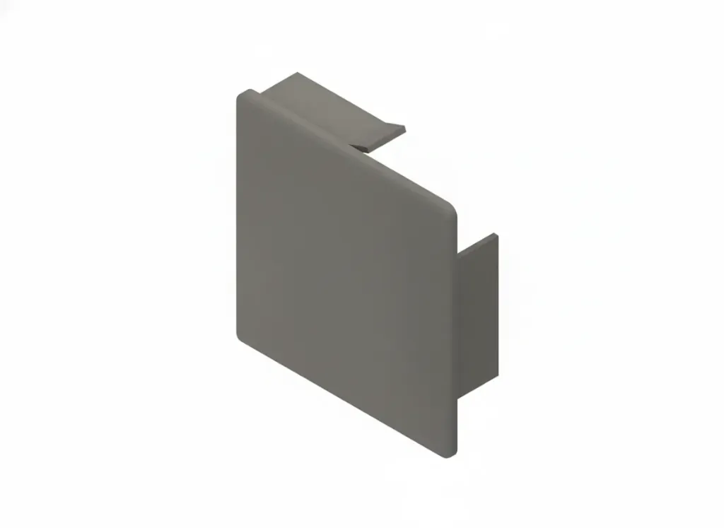 Eindstuk HKL, RAL 7030, 60x90mm