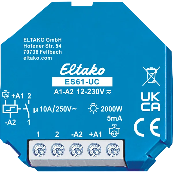 Elektr. Inbouwimpulsschakelaar 1NO 10A