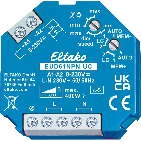 Elektron. univ. inbouwdimmer +ESL PowerMosfet 500W