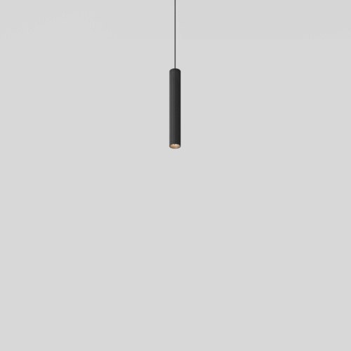 Extruded Stripped Suspended 46 300 1x LED 2700K Flood DE Black Anodised