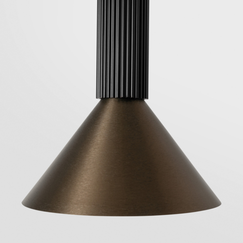 Extruded Suspended 46 300 1x LED 2700K Flood DE Black Anodised - Bronze Brushed Anodised