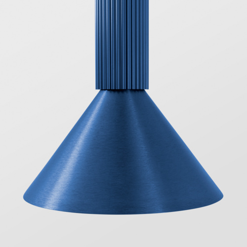 Extruded Suspended 46 300 1x LED 2700K Flood DE Blue Anodised - Blue Brushed Anodised