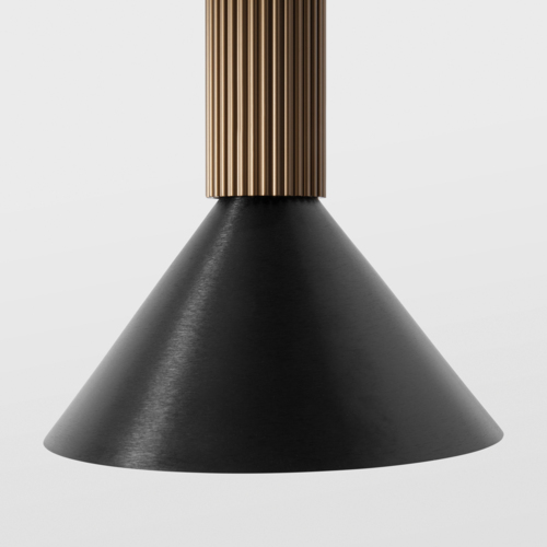 [MDL-13520026] Extruded Suspended 46 300 1x LED 2700K Flood DE Bronze Anodised - Black Brushed Anodised
