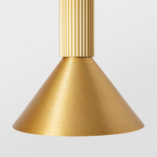 Extruded Suspended 46 300 1x LED 2700K Flood DE Champagne Anodised - Champagne Brushed Anodised