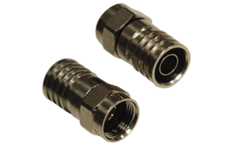 [ELI-34333] F Connector voor 7,5mm kabel - Di‰lektri sch 4,8mm - Met gereedschap - 10 stuks