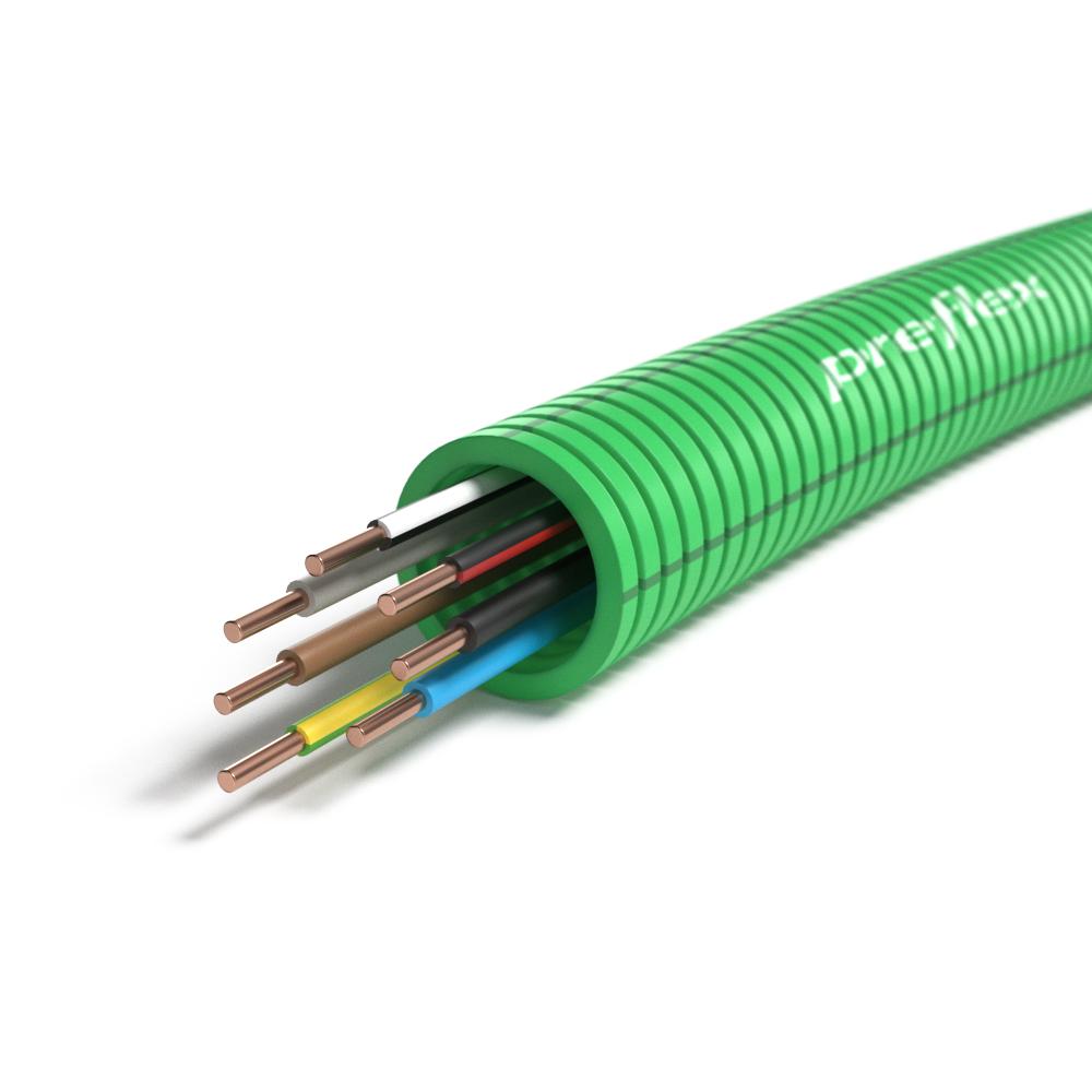 [PRE-1234000614] FLEX -H07Z1-U 7G1,5 G/G BL BR ZW ZW/R ZW/W GR-CcaM20 / 100m