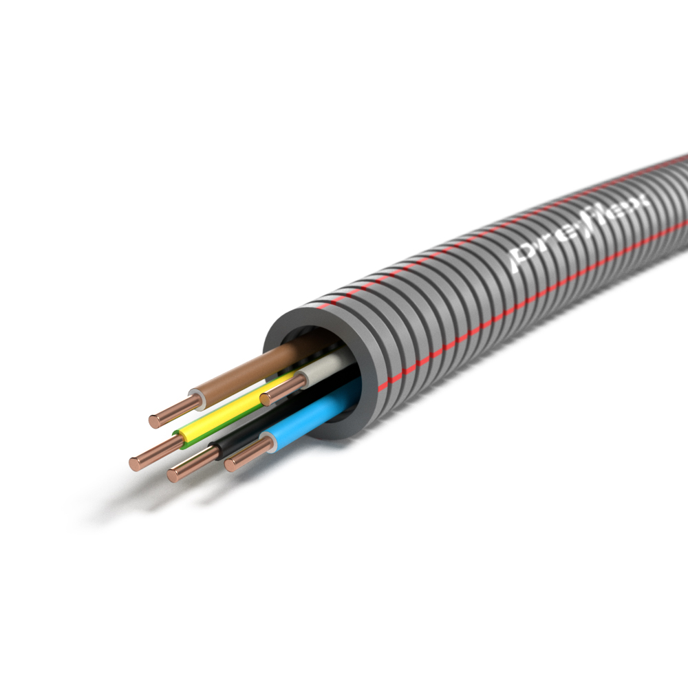 FLEX -PREFLEX std grijs 20mm - rol 50m - VU5G25 G/G BL BR ZW GRM20 / 50m