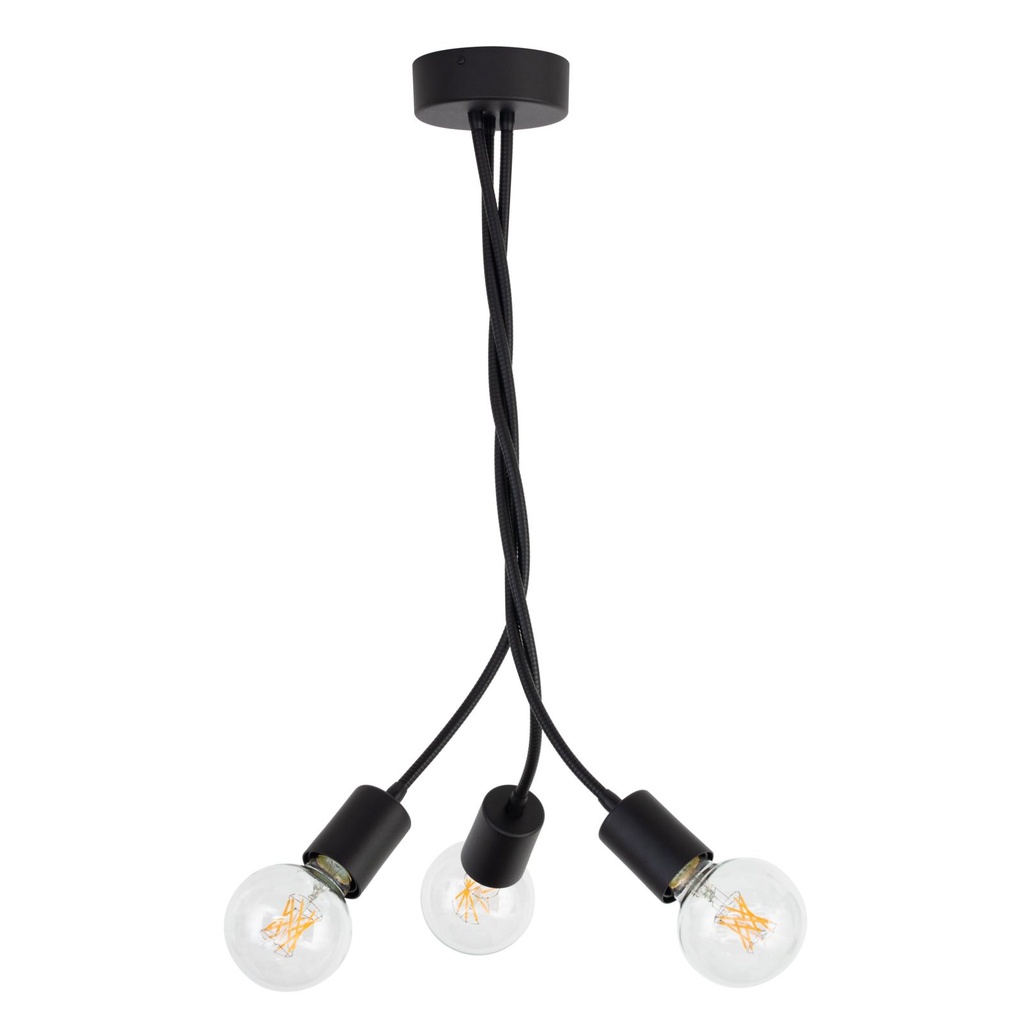 FLEX hanglamp - rond - richtbaar - met flexibele arm zwart textuur