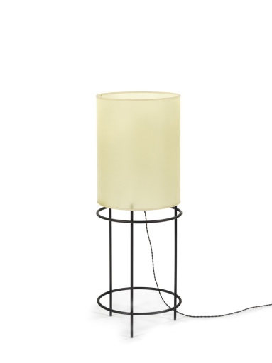 [SER-B7218125] FLOOR LAMP CYLINDER 02 BLACK WHITE