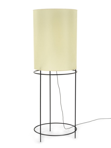 [SER-B7218126] FLOOR LAMP CYLINDER 03 BLACK WHITE