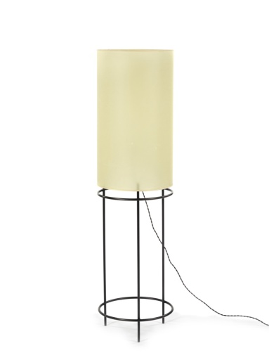 [SER-B7218127] FLOOR LAMP CYLINDER 04 BLACK WHITE