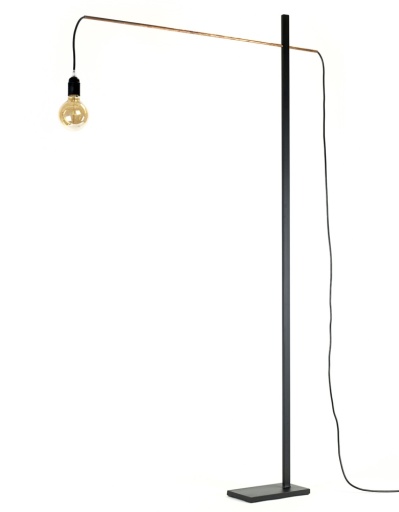[SER-B7215774] FLOOR LAMP M BLACK METAL FLAMINGO