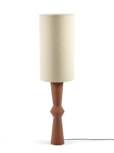 [SER-B1924052-301] FLOOR LAMP RED BROWN BEIGE MARIE-ANN
