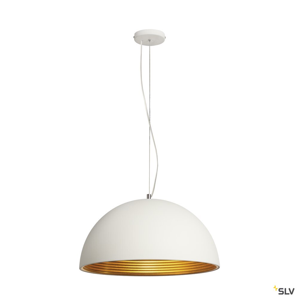 FORCHINI M PD-1, pendelarmatuur, A60, rond, wit/goud, Ø 50cm, max. 40W