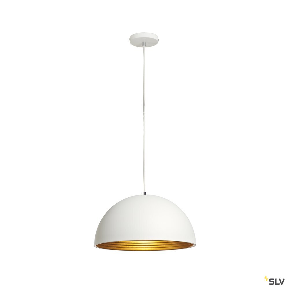 FORCHINI M PD-2, pendelarmatuur, TC-(D,H,T,Q)SE, rond, wit/goud, Ø 40cm, max. 40W