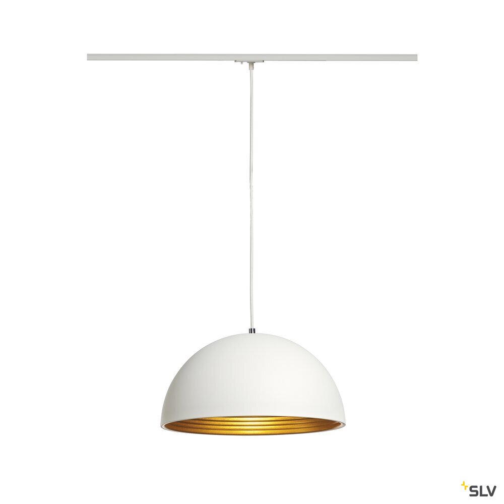 [SLV-143931] FORCHINI M, pendelarmatuur voor 1-fase 230 V stroomrail, TC-(D,H,T,Q)SE, rond, wit/goud, Ø 40 cm, in