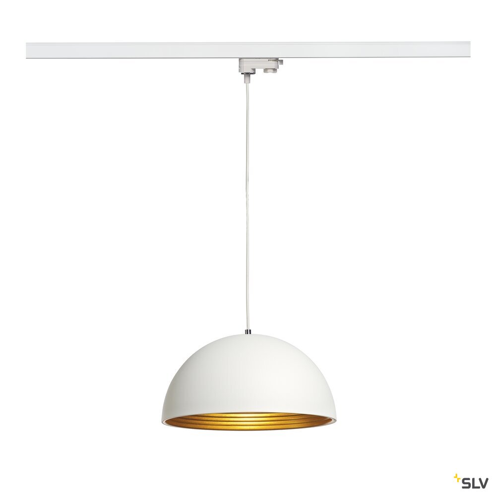 [SLV-153131] FORCHINI M, pendelarmatuur voor 3-fase 230 V stroomrail, TC-(D,H,T,Q)SE, rond, wit/goud, Ø 40cm, inc