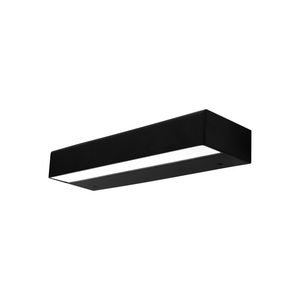 [PSM-W1268.32X.WW] FRANKLIN opbouw wandlicht - vierkant - vast - down - met transfo zwart textuur