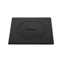 Floor outlet - FR/BE - Black Stainless Steel Brushed