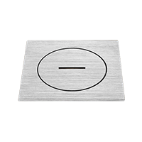 Floor outlet - FR/BE - Stainless Steel Brushed