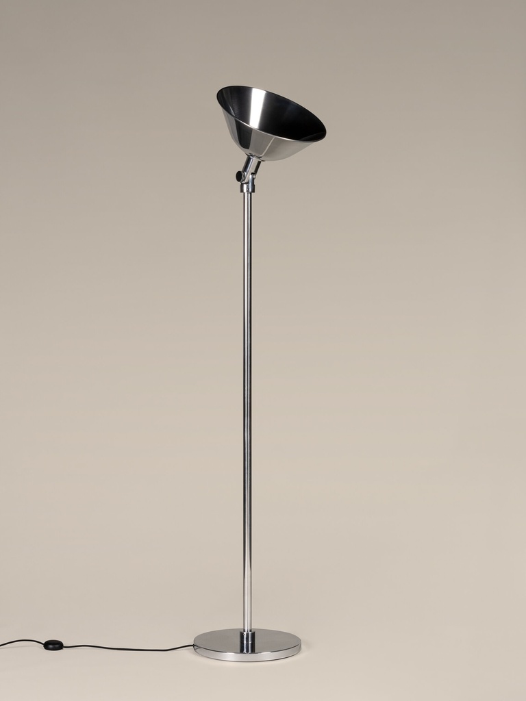 GATCPAC: : Polished aluminium structure and lampshade.