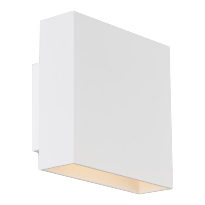 GEORGE opbouw wandlicht - vierkant - vast - down/up zwart textuur