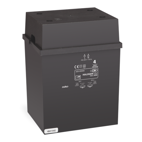 [NIK-320-00005] GEWIKKELDE 200W-BLOKTRANSFORMATOR MET KLEMAANSLUITINGEN