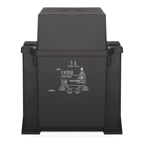 [NIK-320-00006] GEWIKKELDE 300W-BLOKTRANSFORMATOR MET KLEMAANSLUITINGEN