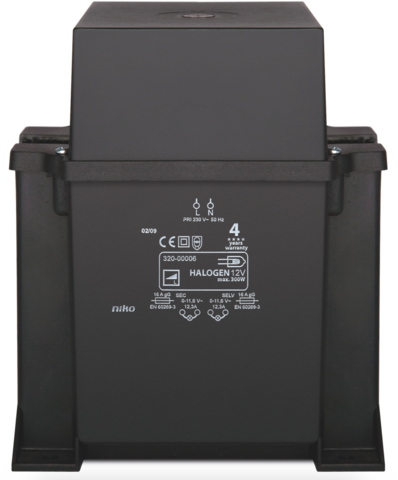 [NIK-320-00006] GEWIKKELDE 300W-BLOKTRANSFORMATOR MET KLEMAANSLUITINGEN