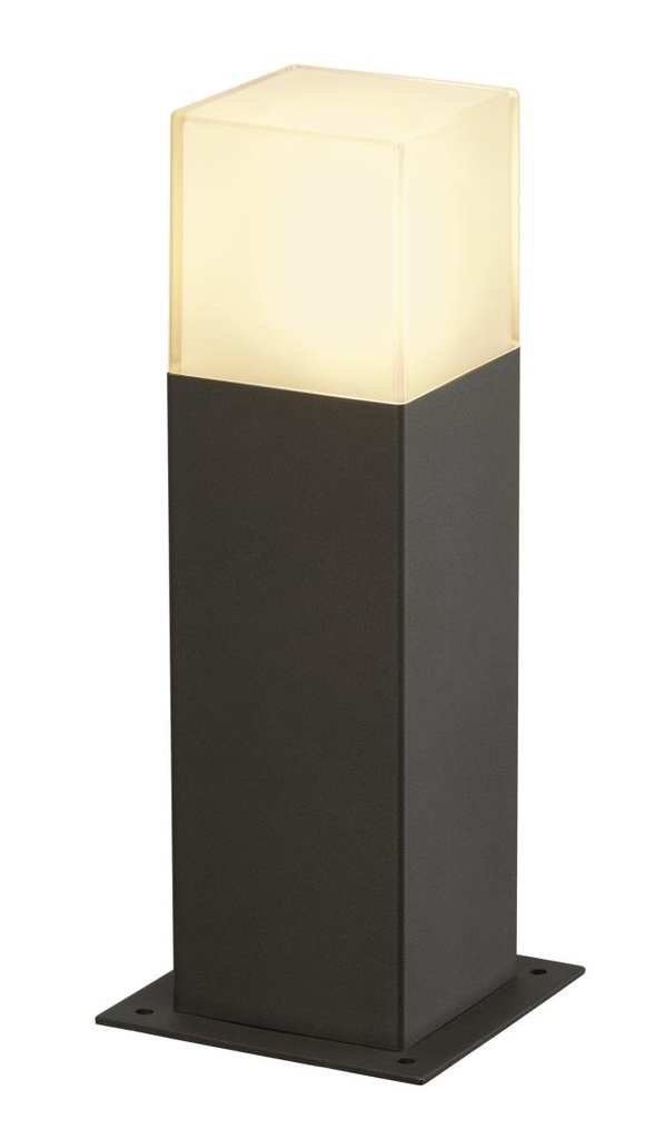 GRAFIT 30, outdoor staanlamp, TC-DSE, IP44, antraciet, energiespaarlamp, L/B/H 12/12/30 cm, max. 11W