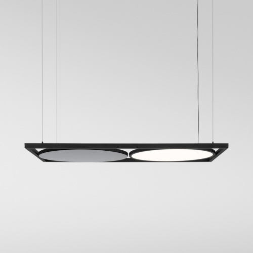 Geometry Suspended Adjustable 672x1288 2x LED 3000K DE Black Structure - Black Chrome